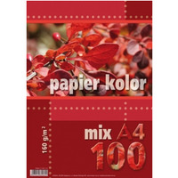 Papier ksero mix kolorw A4 160g, 100 arkuszy KRESKA